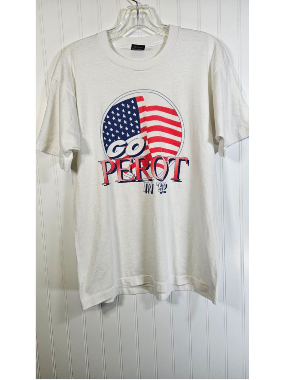 Vintage 1992 Ross Perot Go Perot Campaign T Shirt Screen Stars USA Large